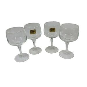 SET 4 Brandy Snifter Glasses 5oz Arocoroc, Luminarc, Cristal D'arques Arc FRANCE